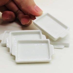 10 pieces Miniature Tray ,Miniature plate , Miniature Dollhouse