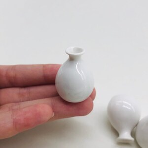 10 pieces Miniature Ceramic Gloss Vase, Miniature pot,Miniature Fairy Garden image 2