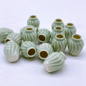 10 pieces Miniature Ceramic Gloss Vase, Miniature pot,Miniature Fairy Garden