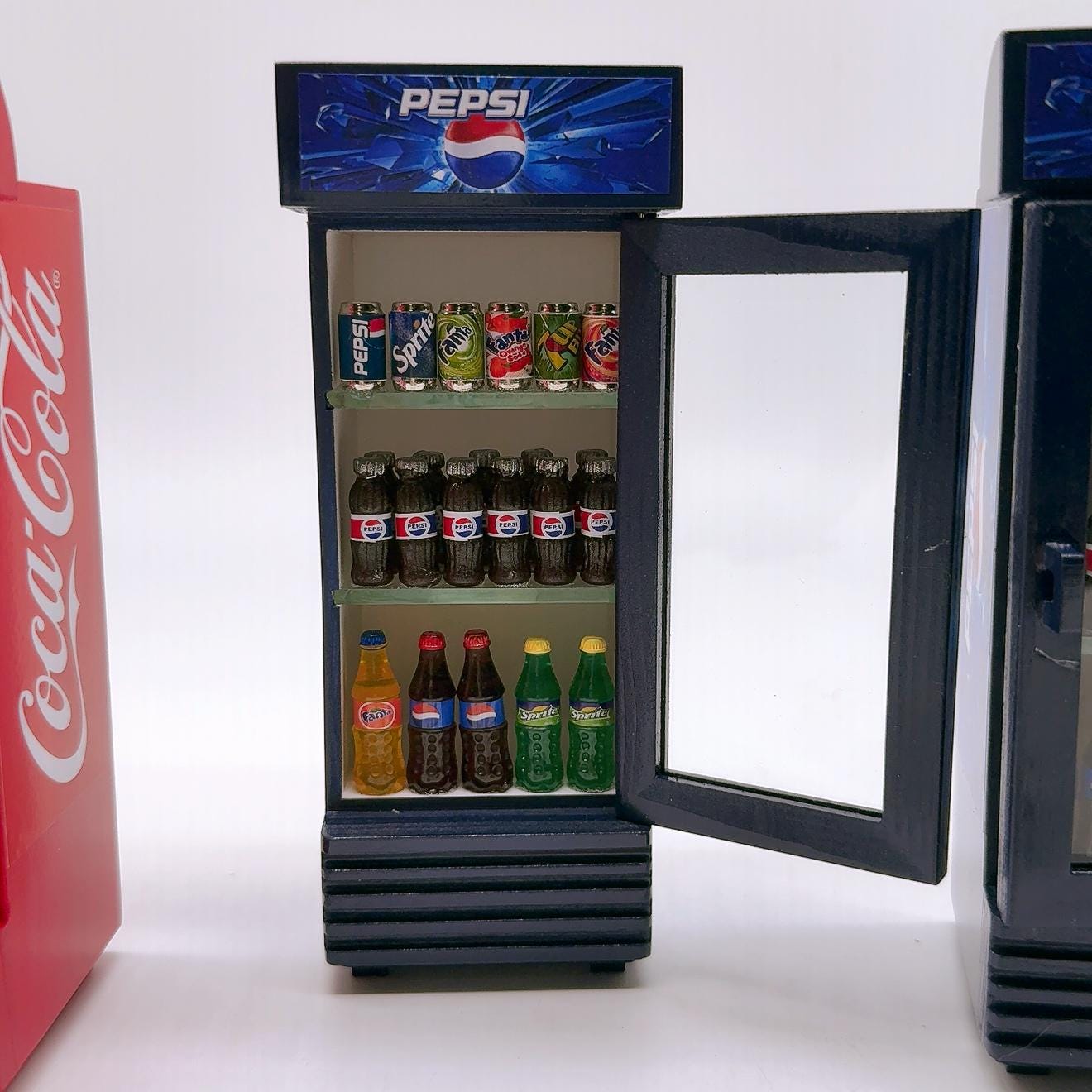 ミニチュア冷蔵庫コーラ飲料、ミニチュアドリンク - Etsy 日本