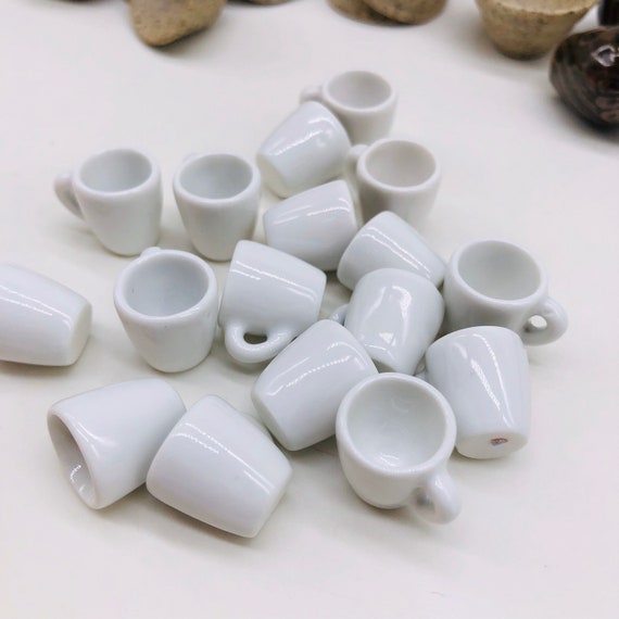 50 Pieces Miniature Ceramic Mug, Miniature Ceramic Cup, Miniature