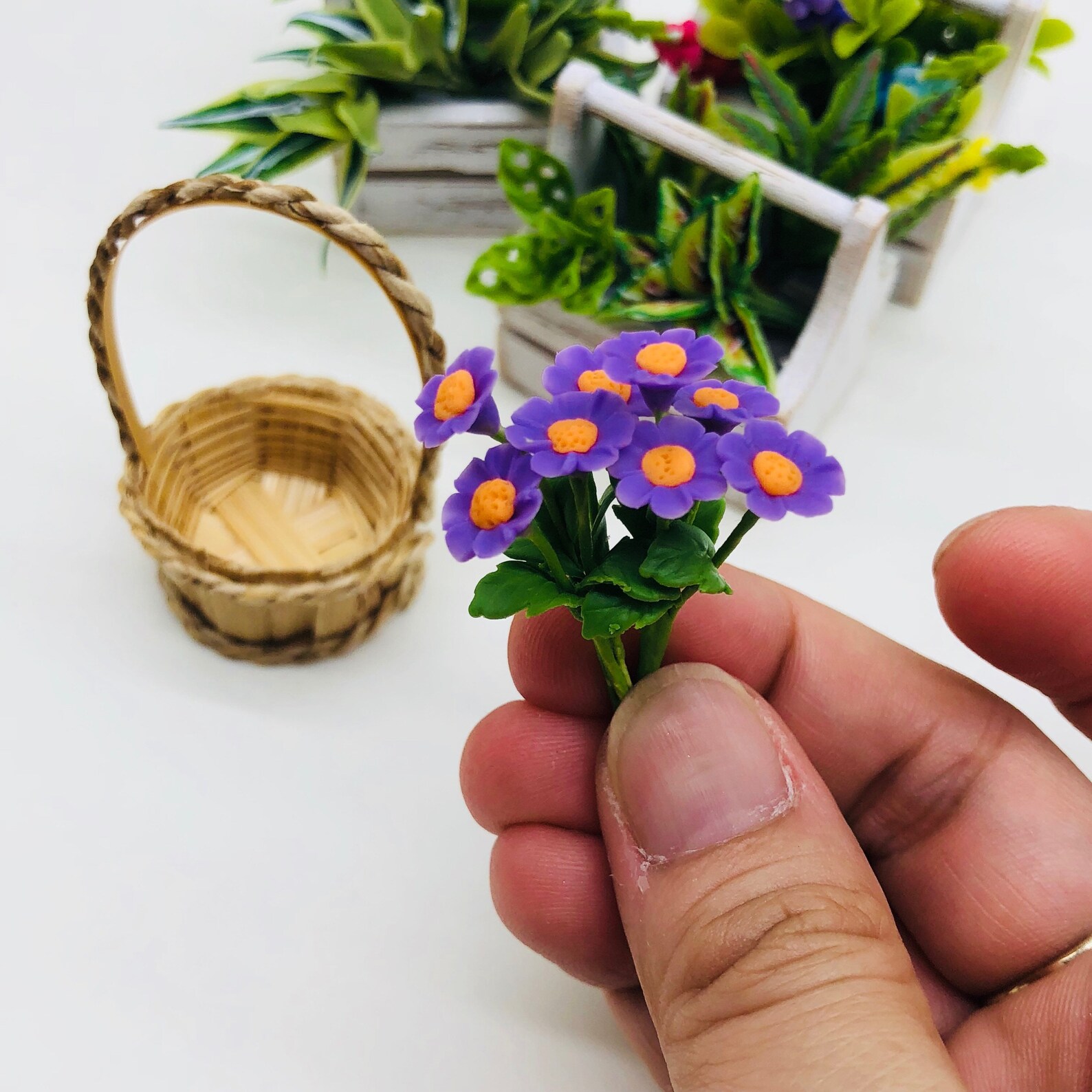 Miniature Sunflower Seesaw For Fairy Garden Dollhouse | Resin Outdoor Decor | Buy 3 Save $5