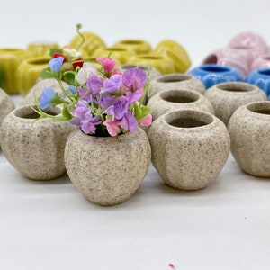 10 pieces Miniature Ceramic Matt Vase, Miniature pumkin pot, Miniature Fairy Garden