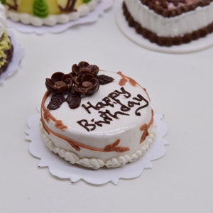 Miniature HBD Cake,Miniature Fake Cake,Dollhouse cake,Dolls and miniature