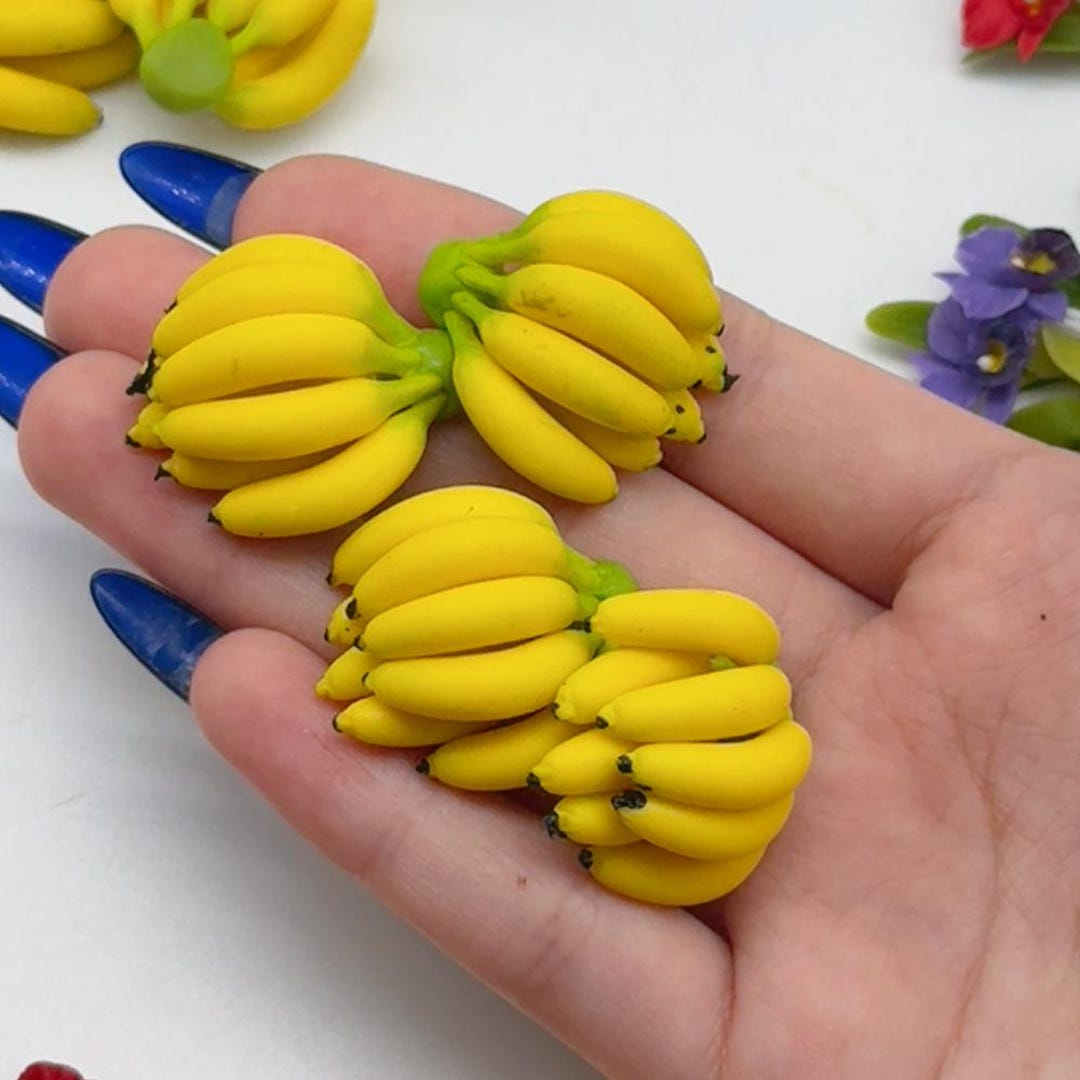 Miniature Banana Made Clay for Dollhouse Accessories