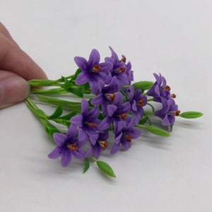 5 pieces Miniature Lily Flower,  Miniature Garden Dollhouse