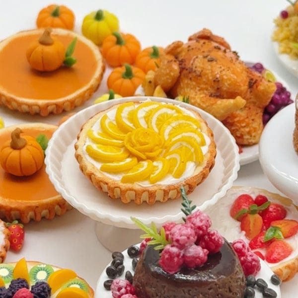 Miniatur Lime Pies, Miniaturtörtchen für Puppenhaus Sammlung