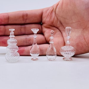 Miniaturowa Butelka Szklana Perfumy dla Lalki, Miniaturowe Okulary, Miniaturowa Biżuteria, Miniaturowe Słodkie Kolekcje 1:12