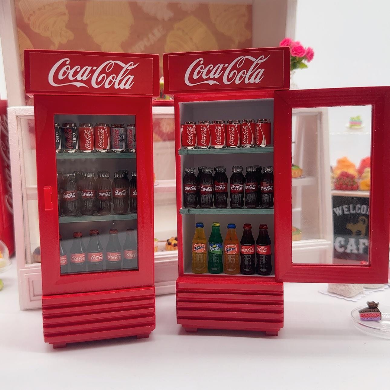 Miniature Refrigerator Coke Beverage, Miniature Drink - Etsy