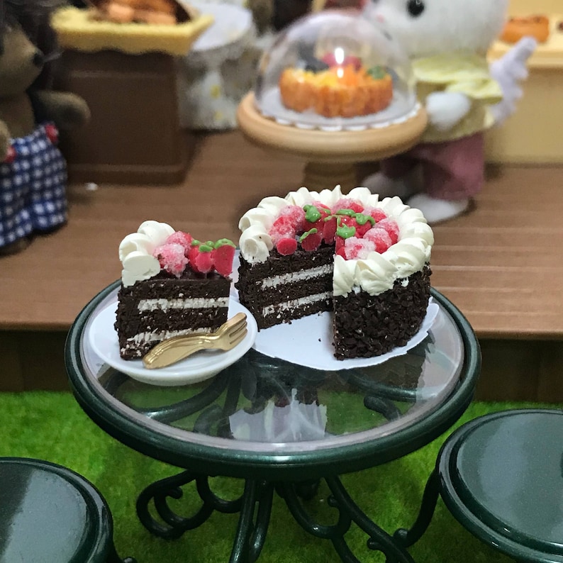 4 Pieces Miniature Whole Cake With Sliced Cake miniature Etsy UK