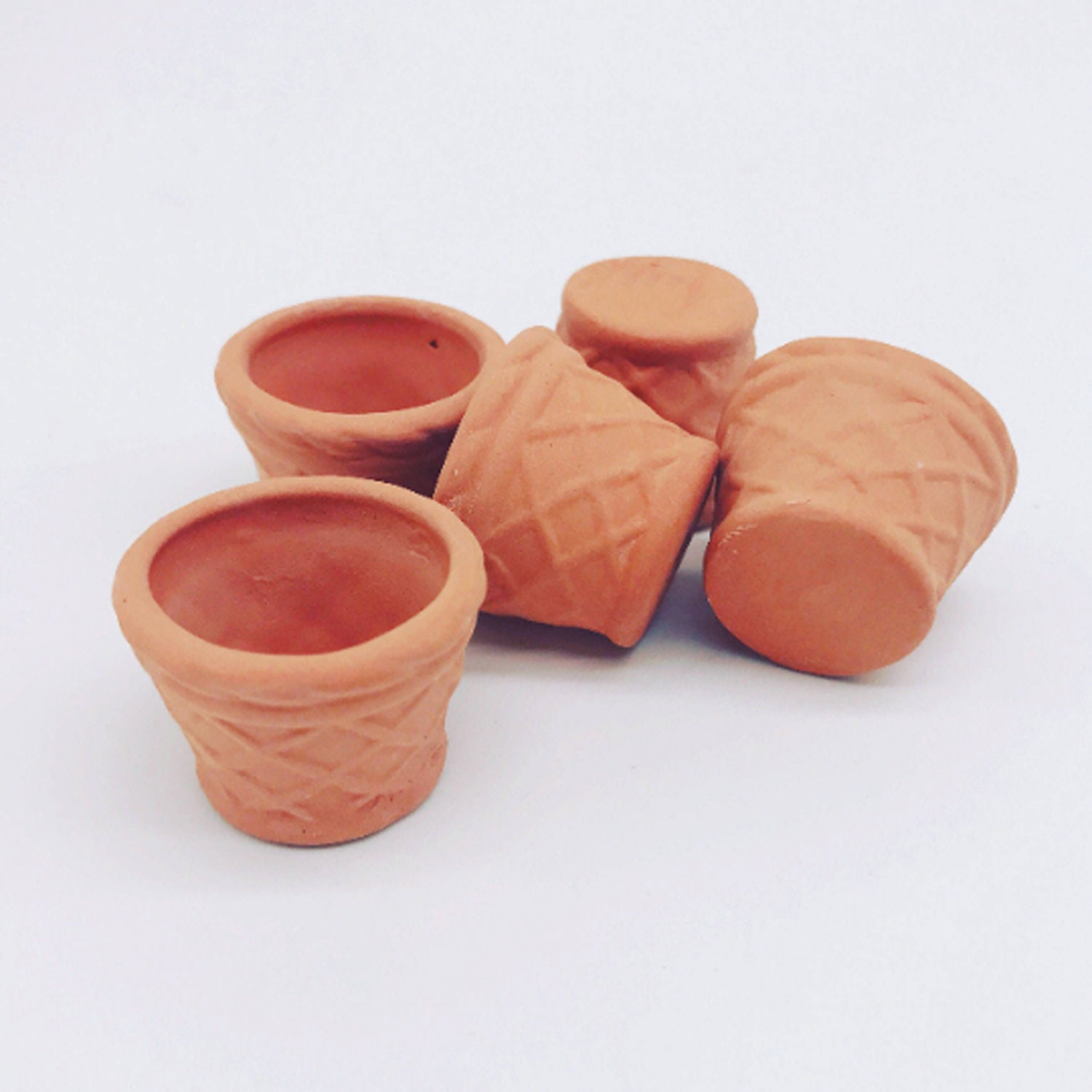 CERAMICA RAMBLEÑA | Vasi Terracotta | Vasi Per Esterno | Vasi Per Esterno Vasi Per Pianta Vasi Da Esterno Set 3 Pz Vasi Terracotta Modello J40 15x15x13 Cm 91756753
