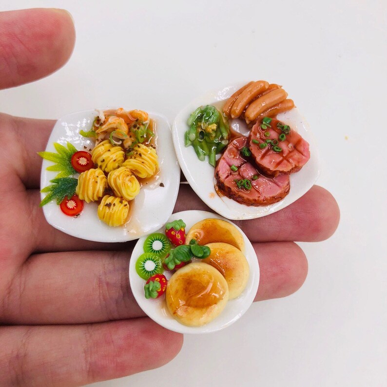 3 Pieces Miniature Fake Food and Dessert Decorate for Etsy