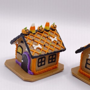 Miniature Gingerbread Halloween House 3D,Miniature Bakery,Miniature Sweet,Dollhouse cake,Dolls and Miniature