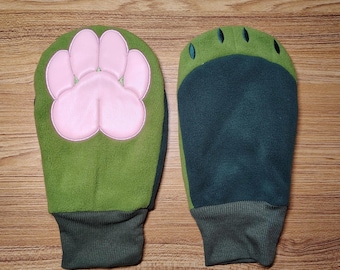 Mitaines Kigu Paws vert forêt