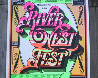 Cartel impreso del Riverwest Fest