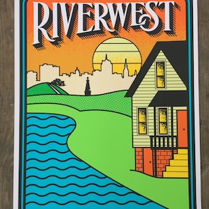 Riverwest Neighborhood Sign Poster