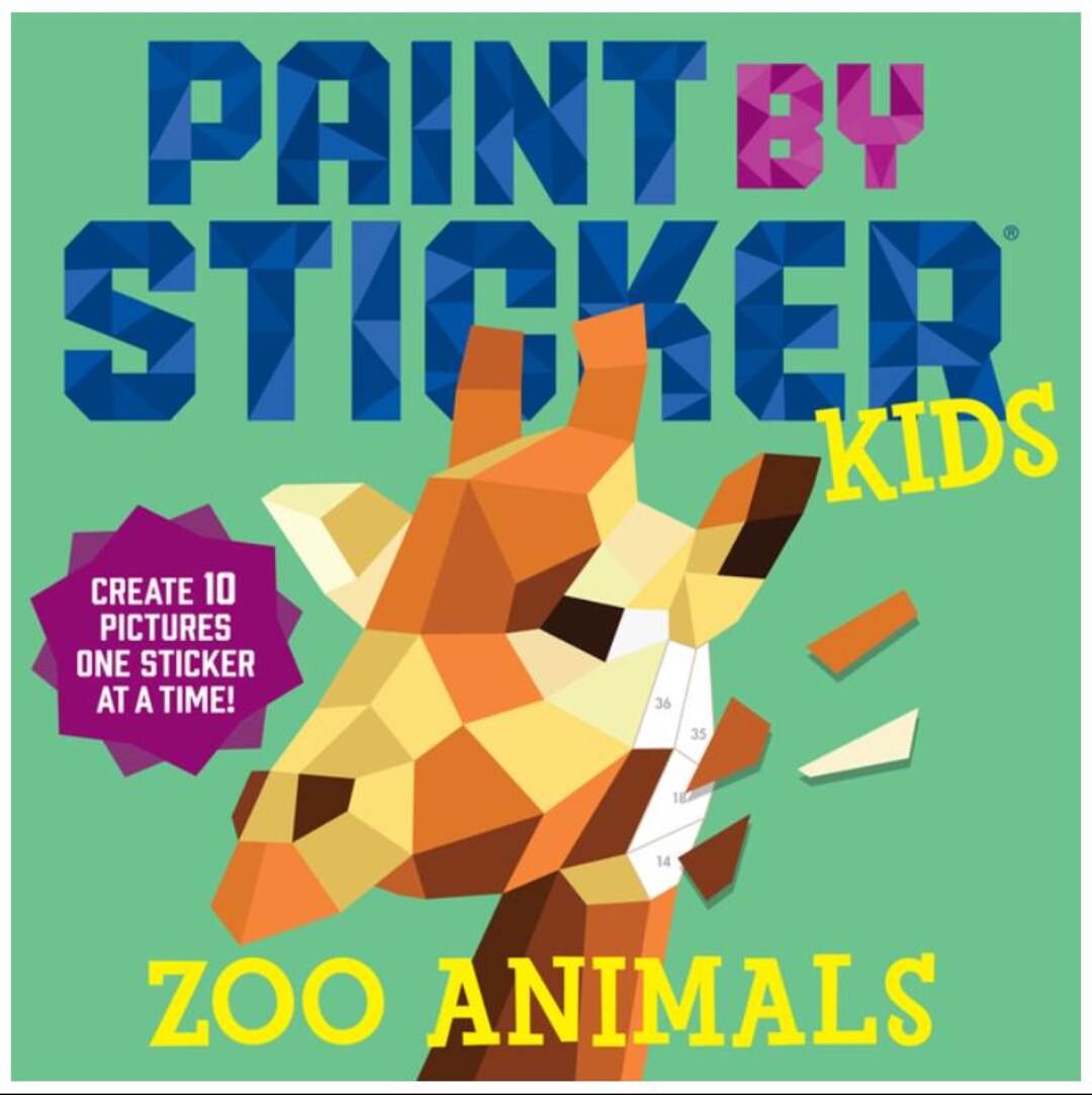 Paint by Sticker Kids: Zoo Animals Sticker Art Book - Etsy