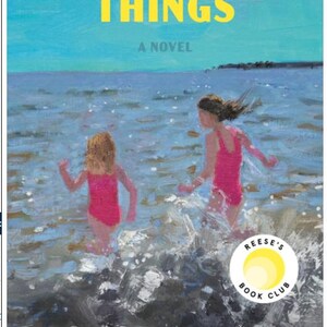 May include: Book cover for "Spectacular Things" by Beck Dorey-Stein. The cover art depicts two children in pink swimsuits playing in the ocean. The title is in yellow, and the author's name is in pink.
