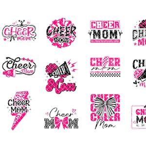 Cheer mom bundles, svg, EPS, DFX, PNG, Cricut, Digital Download