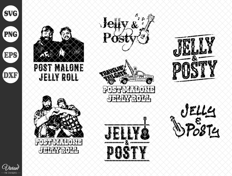 Posty Lettering Svg Jelly Roll Posty, Svg, EPS, DFX, PNG, Cricut, Digital Download - Etsy