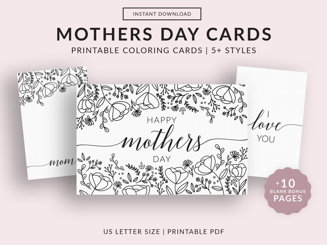 Printable Mothers Day Card | Mothers Day Coloring Page for Kids, Craft ...