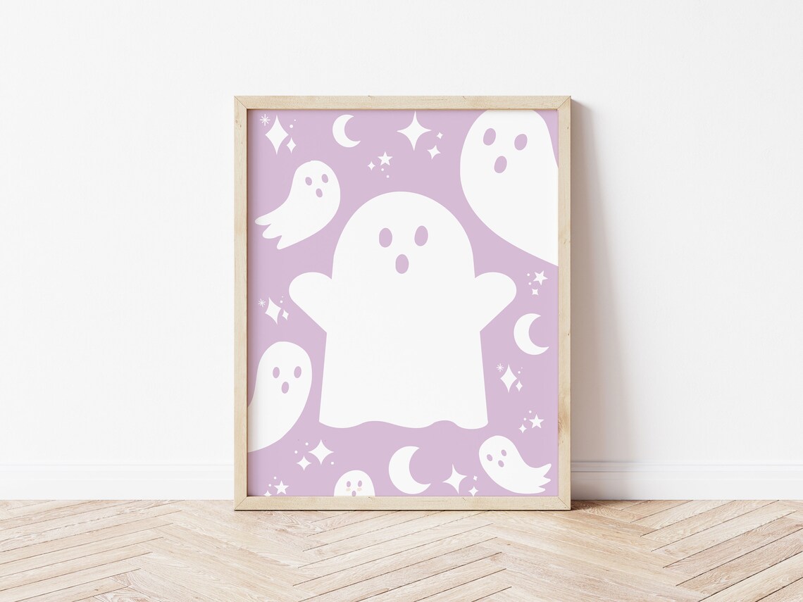 Pastel Ghost Bundle Halloween Wall Art Kids Halloween Boho - Etsy