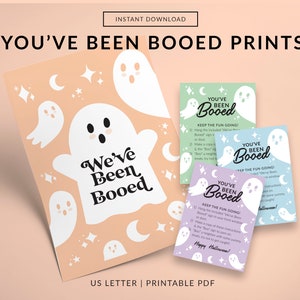 You&#39;ve Been Booed Printout, You&#39;ve Been Booed Kit, Halloween Tags, Halloween Boo Kit, We&#39;ve Been Booed, Booed Sign, Instant Download