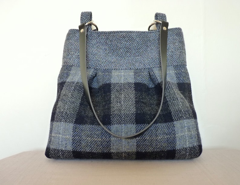 grey tweed bag