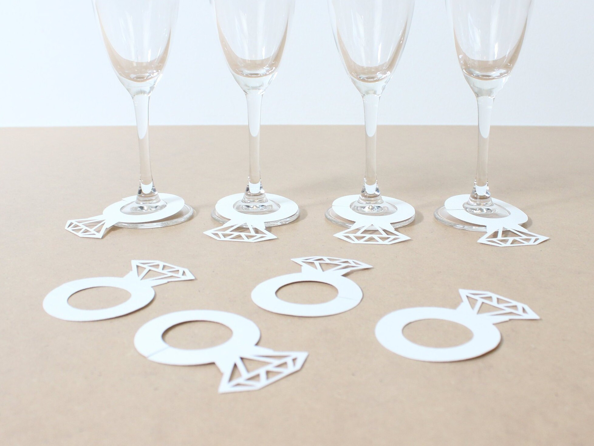 Champagne Glass Name Tag / Wine Glass Name Tag / Hens Party Etsy