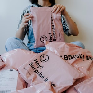 Bolsas de polietileno personalizadas (100-1000 unidades) para envíos, bolsas de plástico de alta calidad, bolsas de correo personalizadas para embalaje de polietileno.