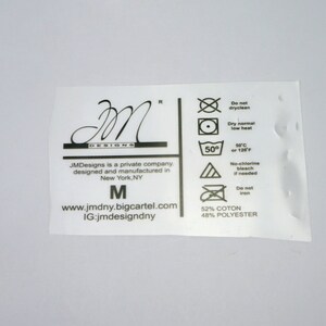 Warmteoverdrachtlabel, aangepaste opstrijkbare sticker - aanpasbare tekst, logo's, afbeeldingen voor shirts, jassen, hoodies en meer