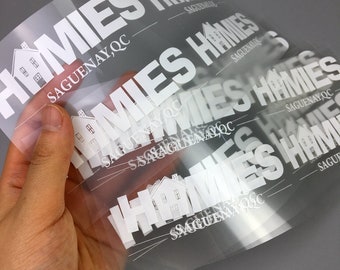 Aangepast label voor warmteoverdracht, opstrijkbare bedrukte labels, vinyl voor warmteoverdracht
