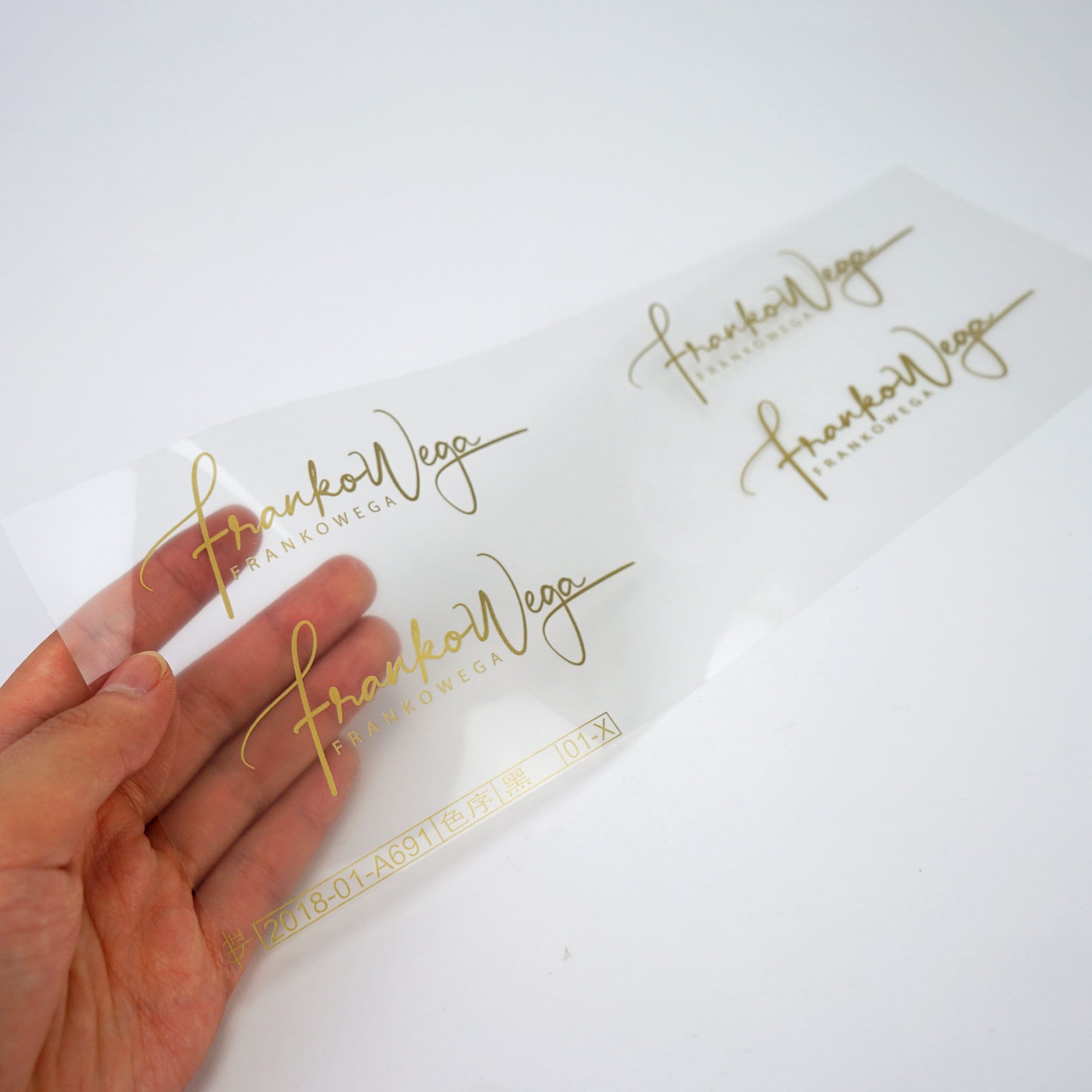 250pcs Custom heat press labels for clothing, custom heat seal labels