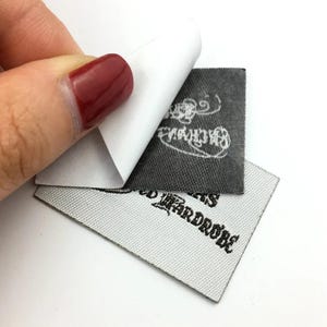1000 Custom Fabric self-adhesive Labels Woven Clothing Label Sew-in Clothing Labels Clothing Tags Custom Labels Handmade Hem Woven Label