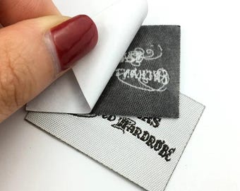 1000 Custom Fabric self-adhesive Labels Woven Clothing Label Sew-in Clothing Labels Clothing Tags Custom Labels Handmade Hem Woven Label