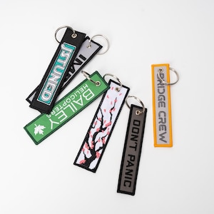 50pcs Embroidery Keycahin, Custom Flight Keytag, Name Key Ring, Flight Hanging Tag, Sports Car Keychain, Personalized Key Fob, Luggage Tag