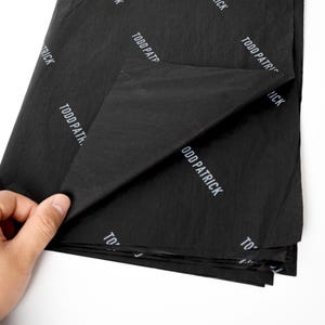 100 pezzi di carta velina regalo nera con logo, carta velina stampata personalizzata, carta velina personalizzata per regalo, carta da regalo ecologica