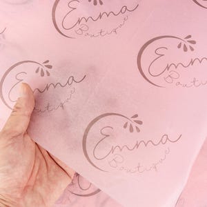 Custom Pink Tissue Paper, Custom Logo Wrapping Paper, Printed Tissue Paper, Personalized Tissue Paper for Gift Wrapping
