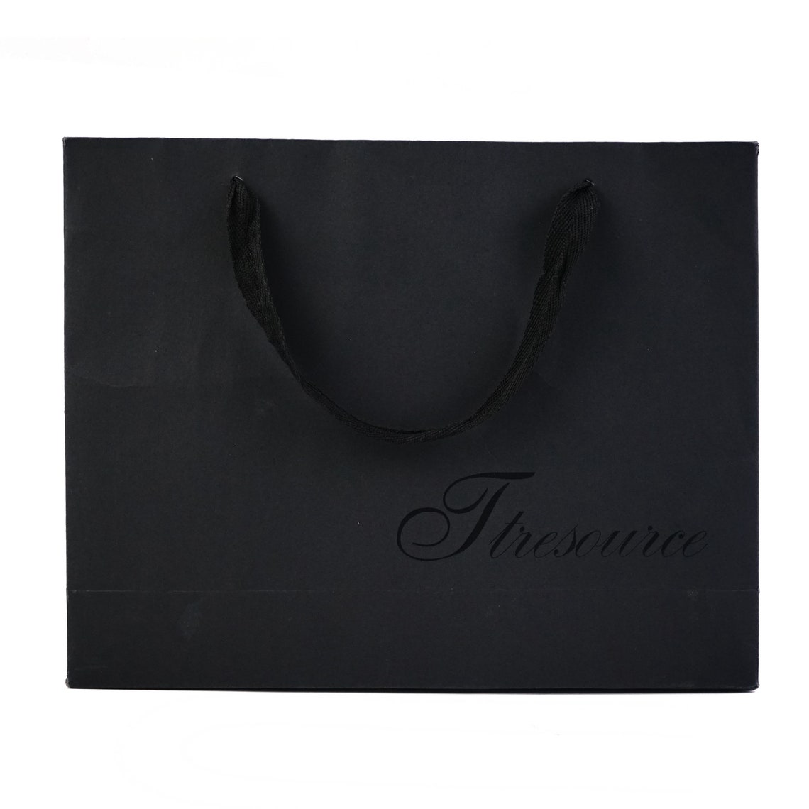 100pcs Custom Paper Bags Black Matte Paper Bags With Handle - Etsy