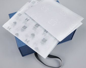 100-1000 aangepaste tissuepapiervellen, gepersonaliseerd tissuepapier met logo in één kleur, alle bedrijfslogo's, feestdagen, verjaardagen, gepersonaliseerd