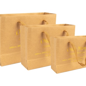 100pcs Colorful Shop Paper Bag With Ribbon Handles, Paper Bags Personalized, Custom Paper Bags With Logo, Jewelry package bag, Gift Bags