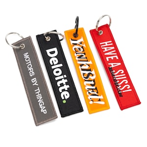 Custom Embroidery Key Tag, Custom Embroidery Keychain, Sports Team Woven Keychain, Flight Key Chain, Custom Embroidered Keyring Gift