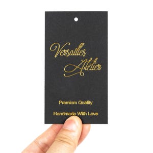 100 étiquettes volantes personnalisées, étiquettes volantes, étiquette volante rectangulaire, étiquette pour vêtements avec logo imprimé, étiquettes volantes personnalisées pour emballage de produit