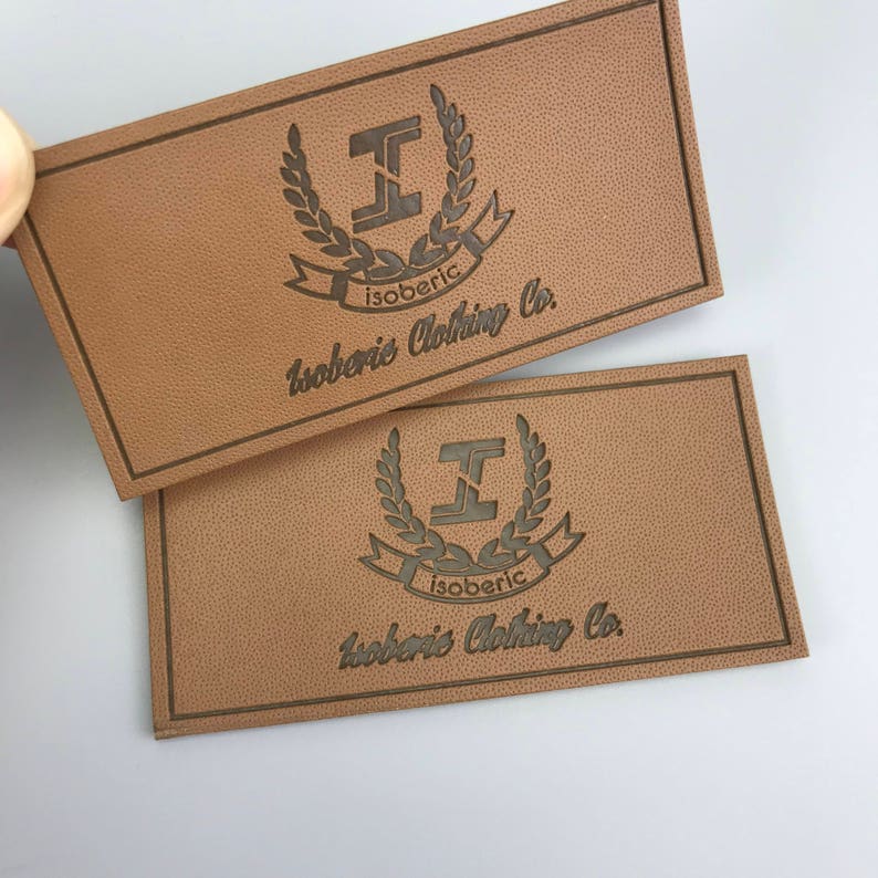 leather embossing patch pu labels making custom leather patches 50pcs pu patch embossed leather label blank leather patches
