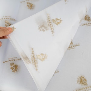 Papier de soie blanc personnalisé avec logo, Papier de soie imprimé personnalisé, Papier d'emballage personnalisé, Papier de soie personnalisé pour cadeaux, Meilleure vente