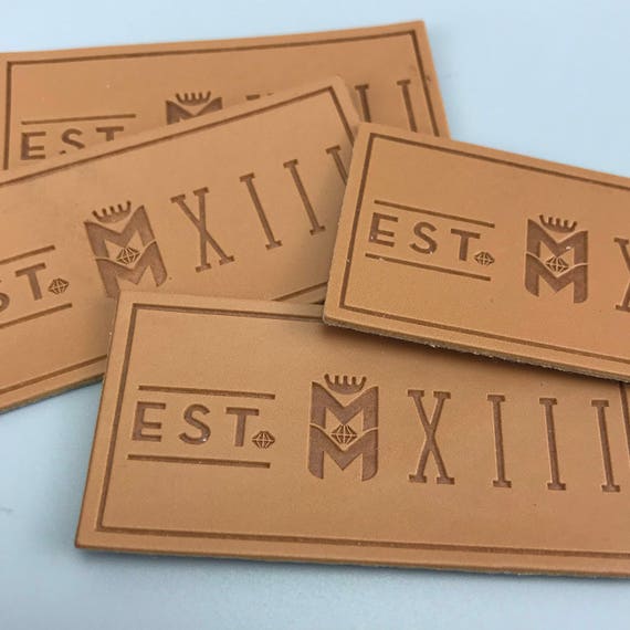 50 pu patch blank leather patches pu label custom leather Etsy