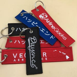 100 Keyrings Custom, Key Chain, Airplane Keychains, Custom Keyring, Custom Embroidered Keychain, Embroidery Keychain, Custom Fabric Keychain