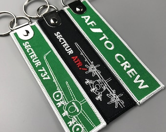 300 Custom Name Key Attachment Tag, Personalized Flight Keychain, Flight Embroidery Key ,price tags