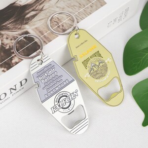 50-1000pcs Custom Wholesale Promotional Metal Key Wine Beer Opener, Keychain Bottle Opener with Screen Print Logo, Wedding Favors for Guests