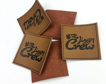 fake leather patch custom, leather patch with logo, PU custom leather label, faux leather label